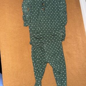 Lou Lou & Company Green Pajama Set